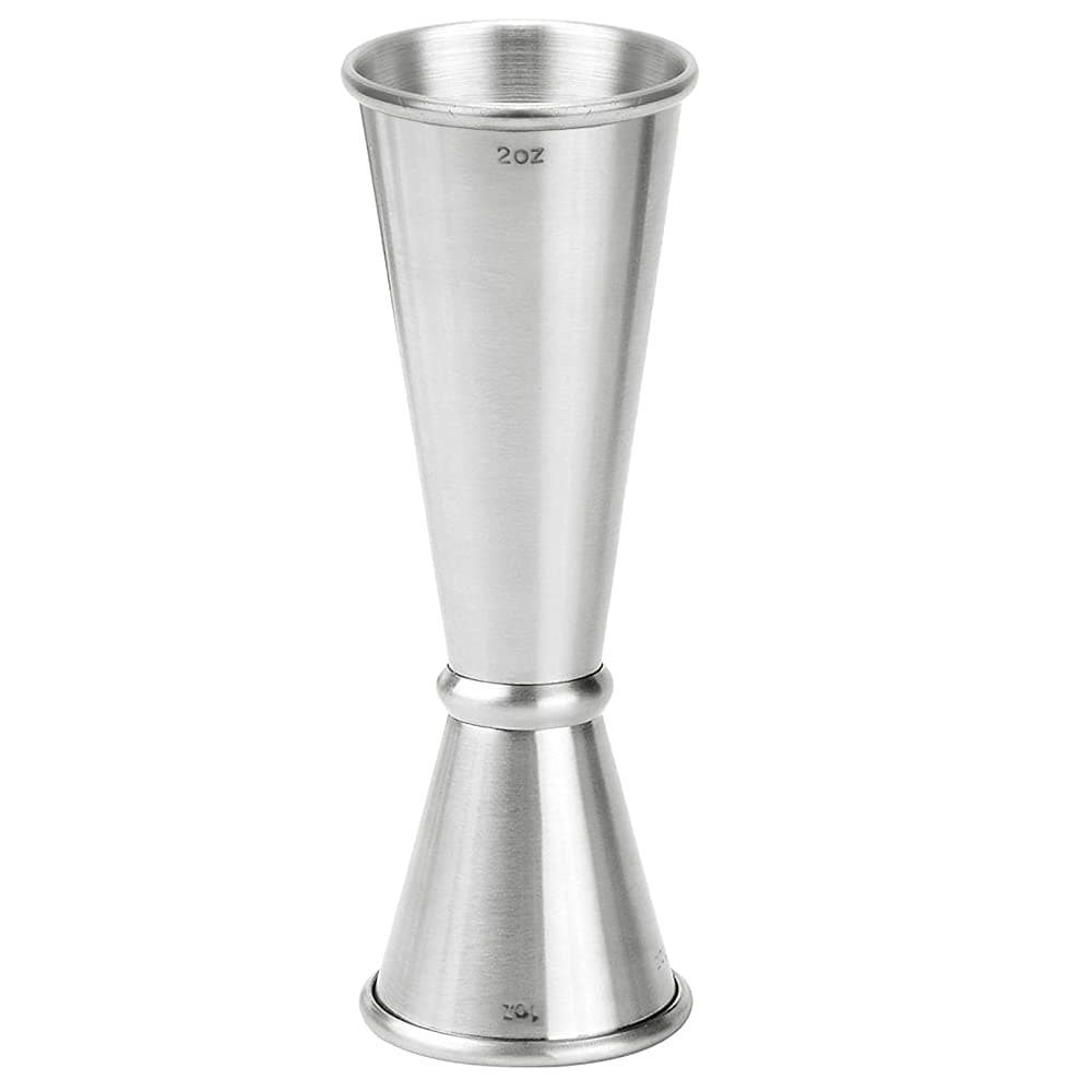 Cocktail Jigger for Bartending - Japanese Double Sided Jigger with Measurements Inside, 2 oz 1 oz Stainless Steel Measuring Jigger