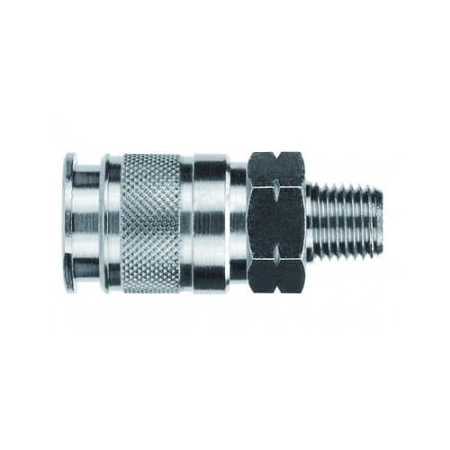 AIGNEP USA 80195-08 3/8" Multi-Socket Universal Coupler x 1/2" Female NPTF Thread (Nickel Plated Brass)