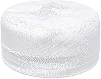 Islamic Cap MAULANA SAD SB TOPI NAMAZ TOPI Muslim PARYER Cap White, White, 22.5 INCH