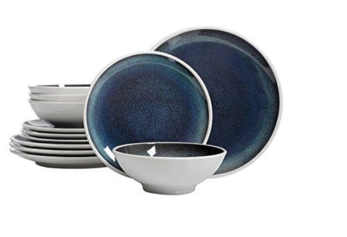 Laurie Gates 12-piece Melamine Dinnerware Set|Blue