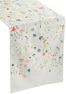 Maison d' Hermine Table Runner 100% Cotton Double Layer Table Runners 108 inches Long Decorative for Home Kitchen Dining Party Baby Shower Wedding Bridal Shower Spring Summer (Colmar, 14.50" x 108")