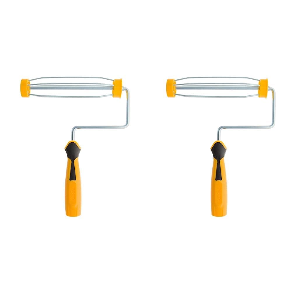 Coral 42406 Easy Coater Paint Roller Frame with a Soft Grip Handle and Cage Design 9 inch 1.75" Dia, Yellow, 9" x 1.75" (Pack of 2)
