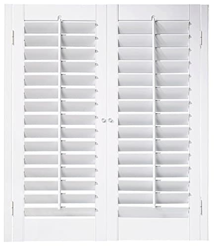 Interior Shutter Kit 2 1/4" Louver, Plantation Style (Paint Finish White, 29-31" W x 24" L)