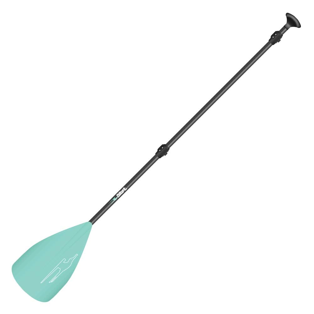 Drift Universal 3-Piece Adjustable SUP Ultralight Aluminum Paddle Plastic Blade Edge Plastic Grip Stand Up Paddle Board Fishing Kayaking Packable Adult Kids Family Travel Friendly