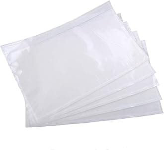 9527 Product 6 x 9 Clear Adhesive Top Loading Packing List Shipping Pouches, Mailing/Shipping Label Envelopes (100 Pack)