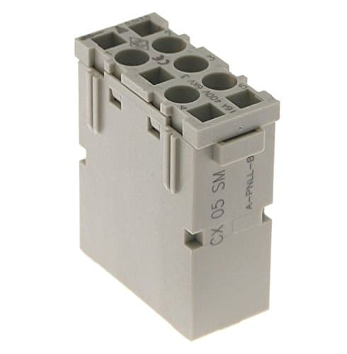 CX-05-SM, Mixo series, Male Rectangular Insert, 5 pin, 16 amp, Standard Spring