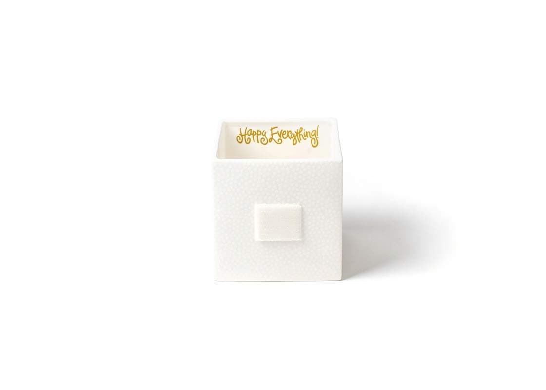 Happy EverythingDecorative Medium Nesting Cube (White Small Dot Medium)