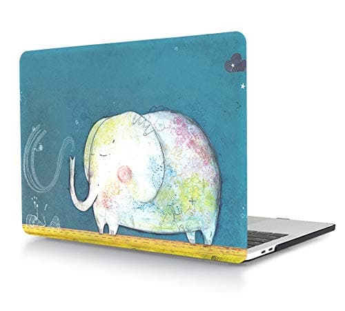 Case for MacBook Pro 13 Case 2020 Release A2289 A2251 MacBook Pro 13 Inch Hard Shell Case Cover (Pro 13 2020 Release M1 A2338, A2289, A2251, Lil Elephant), Blue