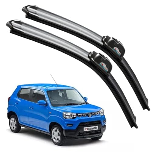 CARNYX Frameless Windshield Wiper Blades, Front Car Wipers Set of 2, Noise-Free, Durable Performance Compatible with (S-Presso (2019-Till Date) (D-18,P-16))