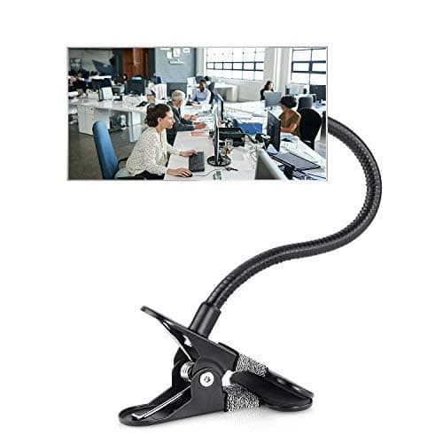 Security Convex Mirror with Adjustable Clip for Personal Safety, Open Office Environment, Dressing Room and Cubicle Computer Desk Rear View or Anywhere (6.69" x 2.95", Rectangle)