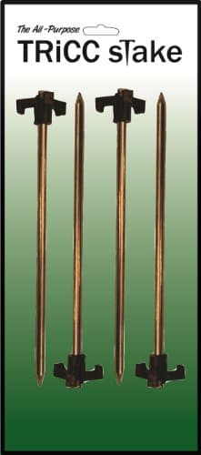 TRiCC All-Purpose Stakes in 4 Pack-Polyethylene Head with Non-Corrosive Nail