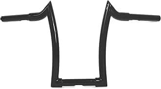 Black 16 Inch Rise 1.25” Fat 1" Clamp Meathook Bar Ape Hanger Handlebar Fit for Harley Sportster 883 1200 XL Softail FLST FXST Dyna, Road King Handlebars 1994-2023, Road Glide Handle Bar 1998-2013