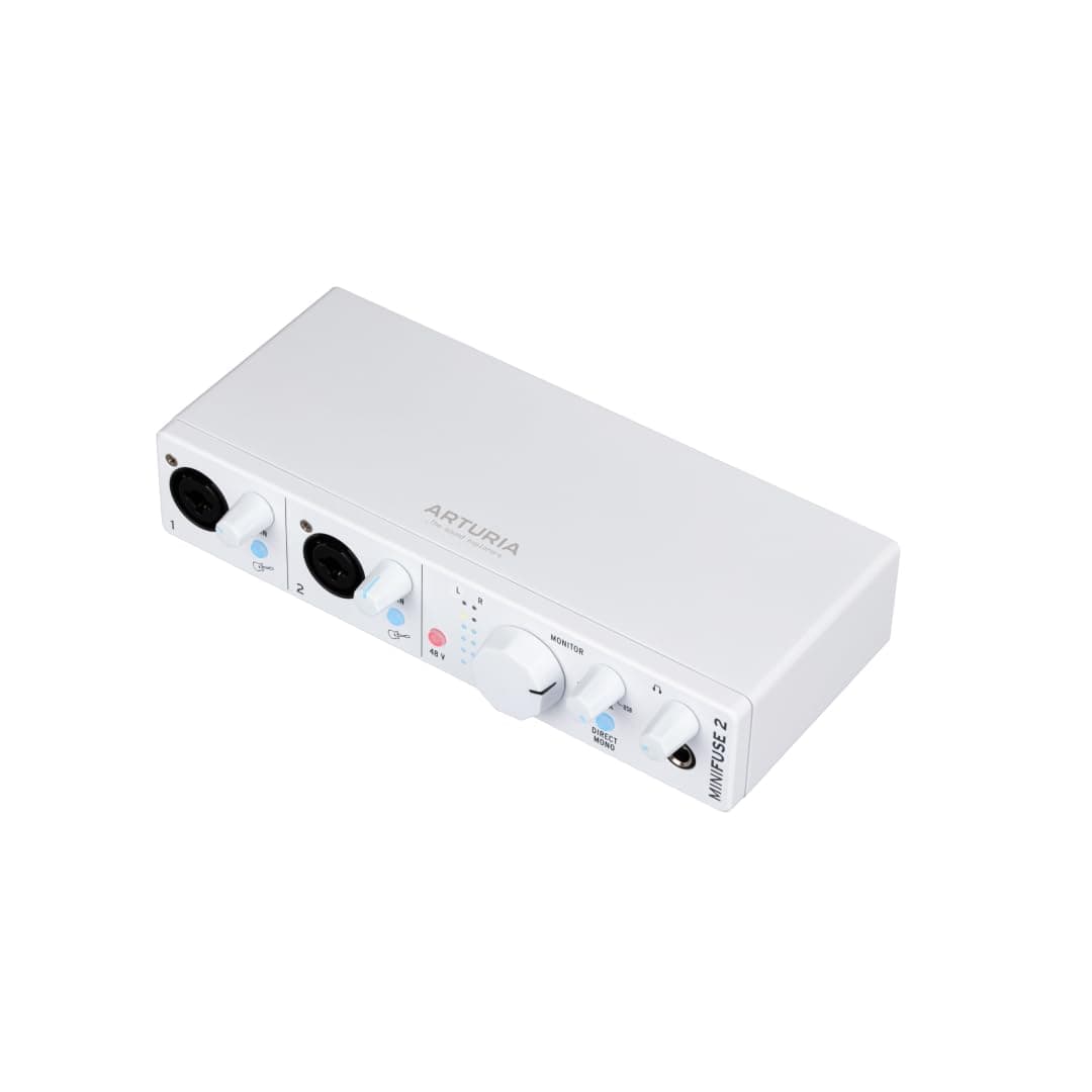 MiniFuse 2, 2in / 2out USB-C Audio Interface with 2 Mic/Line/Instrument Preamps, Built-in USB Hub, Loopback and Included Software Bundle - Mac/PC (White)