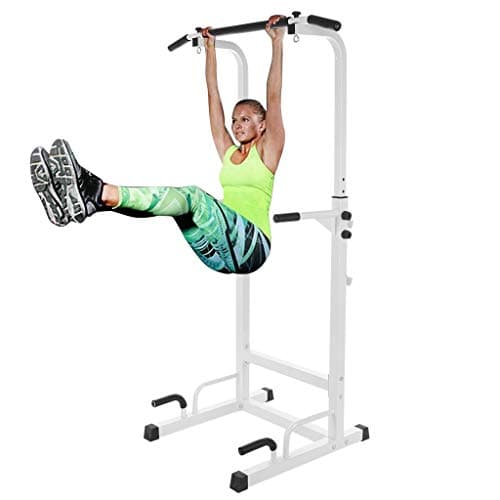 Homefami Multi-Function Adjustable Power Rack Exercise Squat Stand Pull UP Bar Station Power Tower Dip Station for Home Gym Strength Training and Muscle Building (396LB)