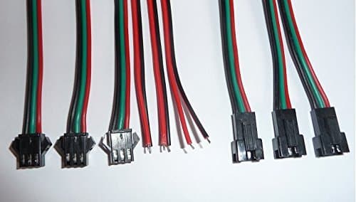 3 x WS2812B Connector Plug and Socket with 10 cm Cable