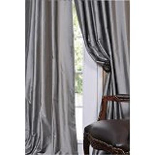 Redbirdlinen 1 Pc Grey 108" Long Faux Silk Panel Drape Curtain Window Treatmeant 8 Grommets