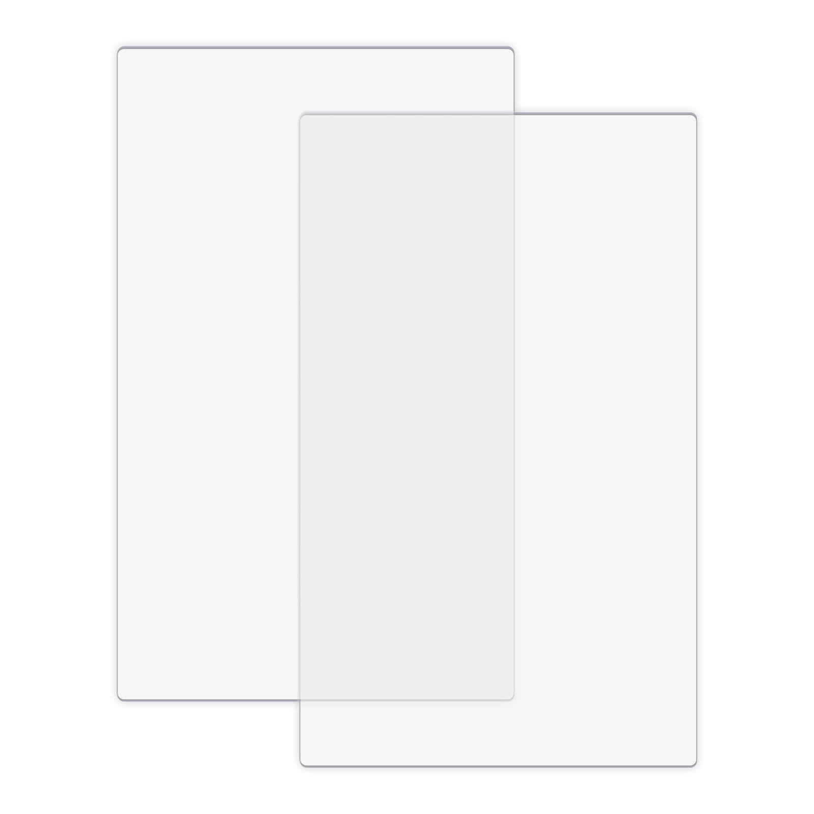 2Pcs/1 Pair Clear Polycarbonate Plastic Die Cutting Pads, Compatible with BSP & BS Switch Plus Machine, Embossing Crafting Plates (15 x 8.75 x 0.125 inch)