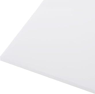 Rebower 305 x 305 x 3mm HDPE Plastic Sheet, High Density Polyethylene Sheet Cutting Board White Solid Block, [for Marine, DIY, Home Floor]