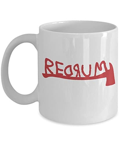 REDRUM - Coffee Mug Tea Cup 11 oz. Ceramic White - Horror Mug