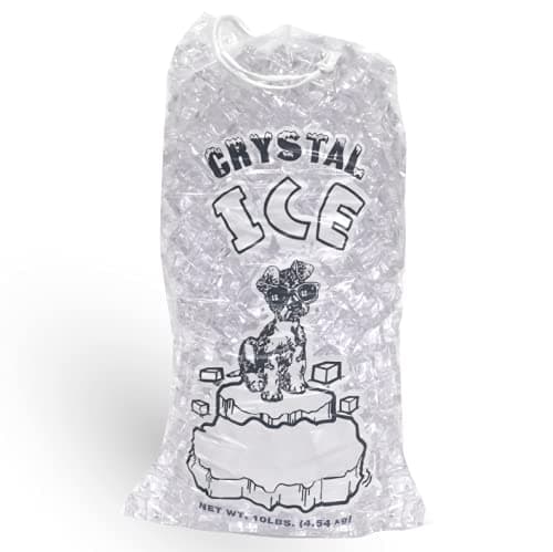 Pinnacle Mercantile Plastic Ice Bags 10 Lb. with Draw String Closure Pack 100