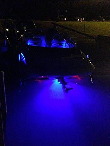 New BLUE LED BOAT PLUG LIGHT GARBOARD BRASS DRAIN 1/2 NPT MARINE UNDERWATER FISH Set04