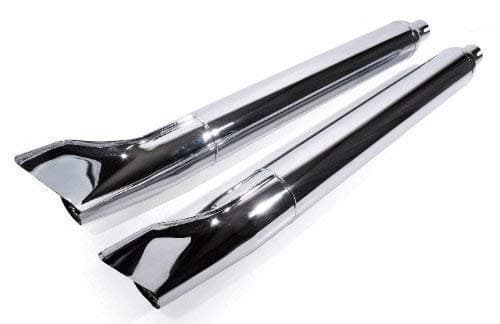 Exhaust End Box Chrome Fishtail for Harley Davidson Custom Touring Universal 84cm
