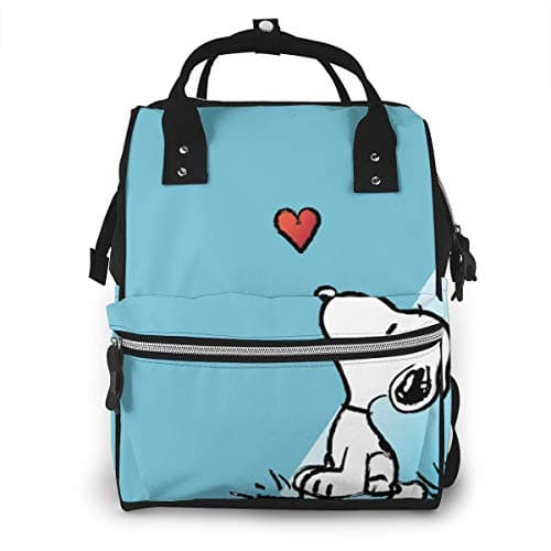Snoopy Heart Mummy Backpack,Diaper Bag Multi-Function Waterproof Travel Backpack,Nursing Bag,Nappy Bags for Baby Care…