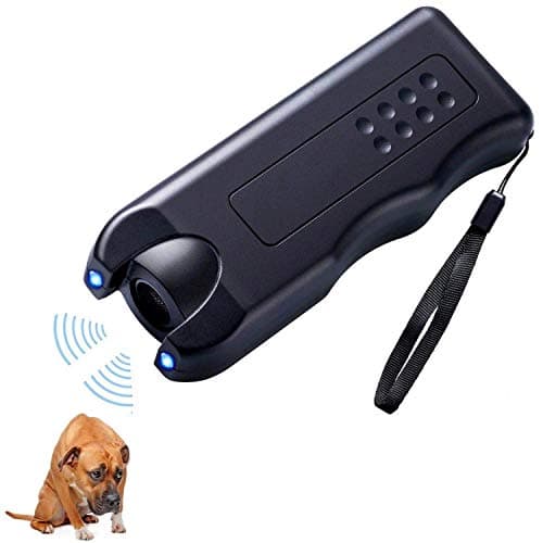 HAPPEEY Handheld Dog Repeller,Pet Dog Trainer with LED Flashlight, Ultrasonic Deterrent Device for Your Safety and Train Your Dog