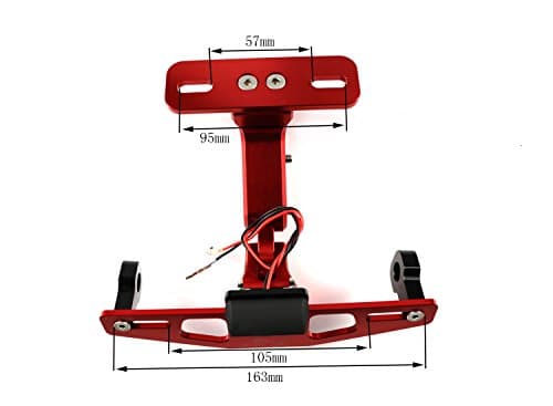 Motorcycle Adjustable Aluminum CNC License Plate Frame Holder Bracket