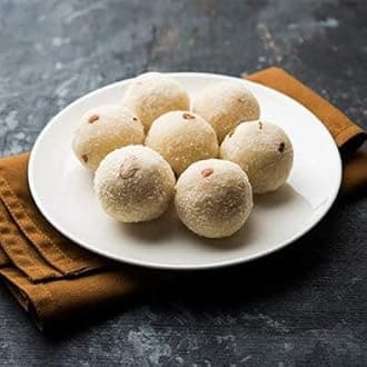 Suswaad Laddu Traditional Indian Sweet, Made with Semolina, Ghee and Dryfruits, Perfect for Celebrations - 200gm, 6No (Pack of 1) (200gm (Pack of 1), Rava Laddu)