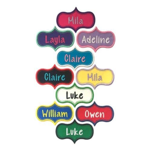 Custom Name Patch Iron Or Sew On Personalized Embroidered Tag - Choose Your Name, Fabric And Thread Colors(1 Patch)