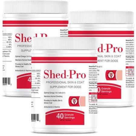 3PACK ShedPro Granules for Dogs (120 Servings)