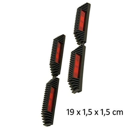 794 car door protector buffer with reflector 2 x 19 cm Black