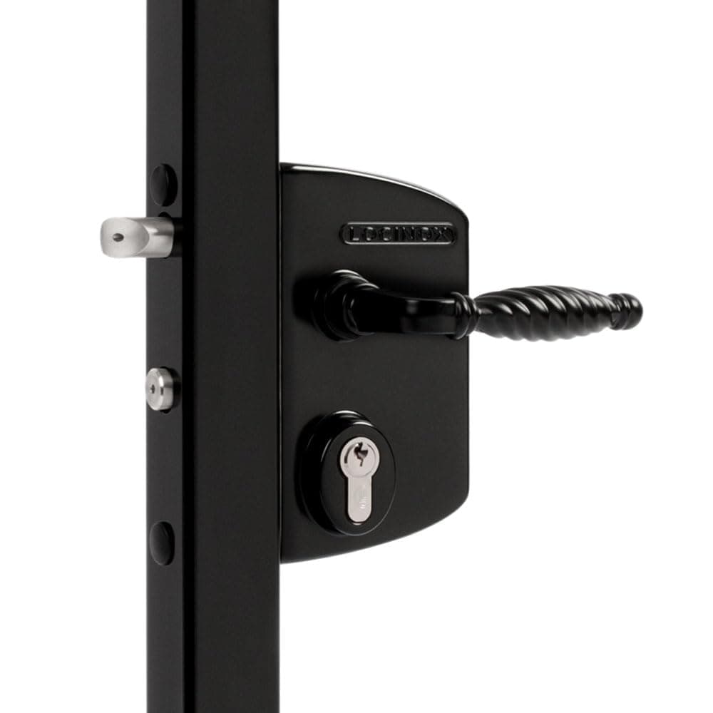 LOCINOX Surface Mounted Gate Lock - LAKQ4040 U2 Black (40mm - 60mm)