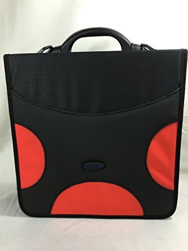 CD Care 520 Disc Heavy Duty CD DVD Binder Wallet PU Leather Nylon Material Plus BONUS Carrying Strap Reinforced Handle (Frustration-Free Packaging) (Red)