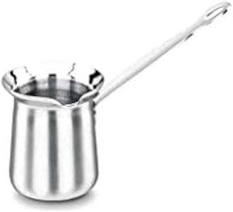 Korkmaz Classic Milk Pan 5.5L | Stainless Steel Milk Pot | Silver - KA138