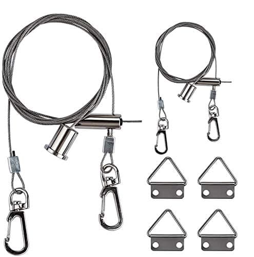 Set of 2 LED Panel Light Suspension Systems Kit,Suspension Cables, Hanging Chains for LED Panels,LED Grow Lights,LED Pendant Lamps,LED Linear Light