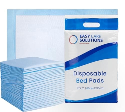 120 x Easy Care Solutions 60 x 90 cm Premium Disposable Incontinence Bed Pads | High Absorbency Underpads, Bed Mats, Mattress Protectors, Incontinence Pads | 4 Packs of 30