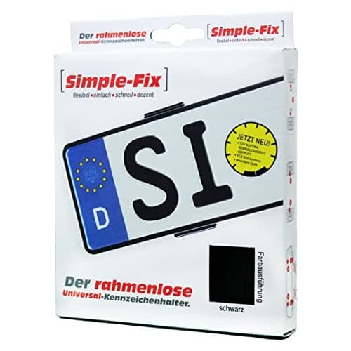 Simple Fix Number Plate Holder Frameless for Two DE Car Number Plates STVZO