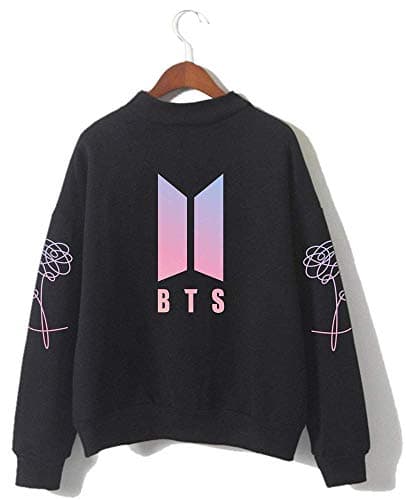 HelloTem BTS Kpop Unisex Sweatshirt Round High Neck Pullover Casual Printed Love Yourself Hoodie