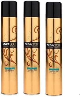 Super Hold Hair Spray For Men & Women of All Hair Types | Professional Strong Hold Hair Styling Spray | No Stiffness & Natural Finish (400 ML) pack of 3