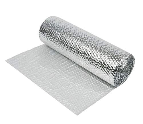 Yuzet 1.2m x 250m Silver Multi-Purpose Double Aluminium Bubble Insulation Foil. Loft, Wall, Home, Caravan, Attic, Garage, Roofs