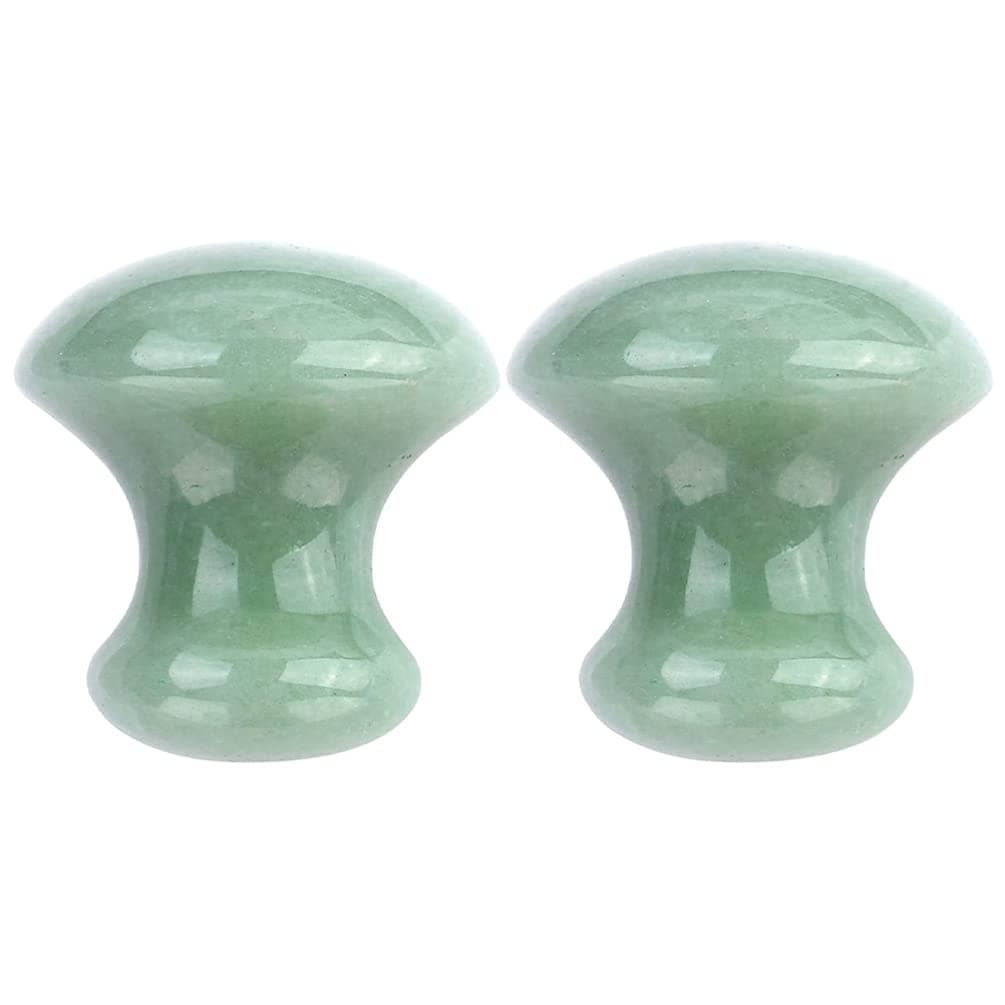 Ice Roller 2Pcs Facial Tools, Green Jade Quartz Massage Rollers Stones Scraping Massage Tool for Women Home Spa
