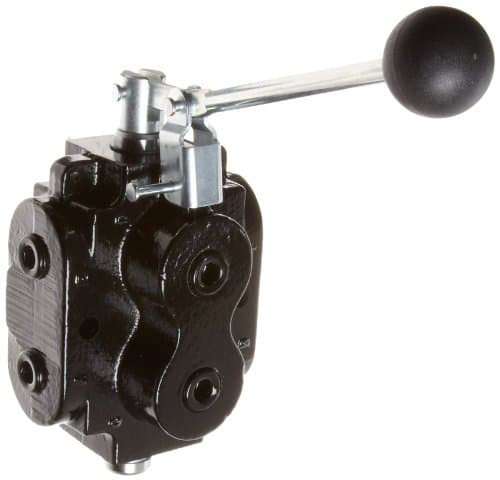 Prince DS-1A1E Directional Control Valve, Monoblock, Cast Iron, 1 Spool, 6 Ways, 2 Positions, Lever Handle, 2500 psi, 40 gpm, 1/2" NPT Female