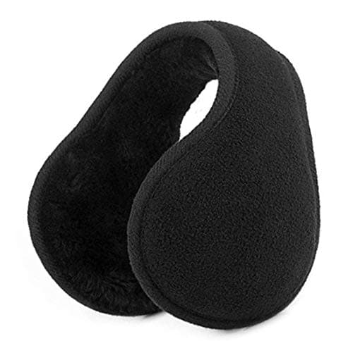 Unisex Ear Muffs Foldable Soft Ear Warmers Adjustable, Black-01, Size One size