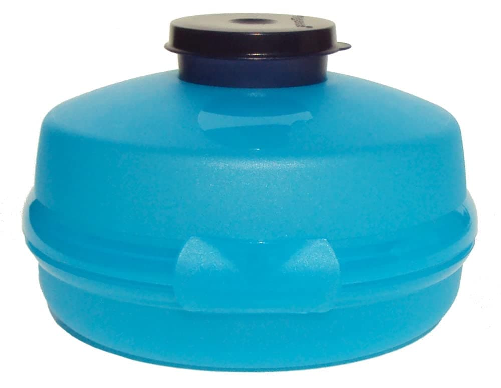 Bagel Keeper Round Sandwich Box Storage Container Aqua Blue, 5.5 inches