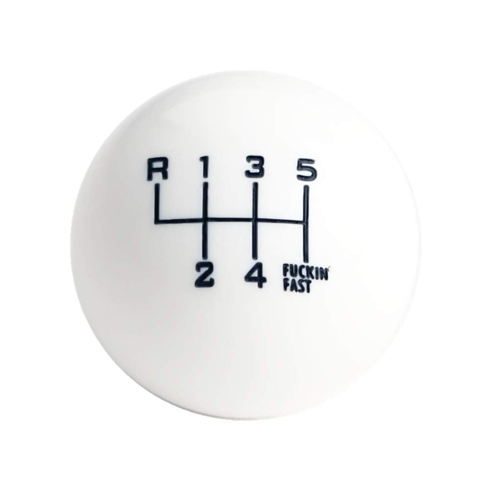 DEWHEL White/Black Fing Fast Shift Knob for 6 Speed Short Throw Shifter 12X1.25 10X1.5 10X1.25 8X1.25