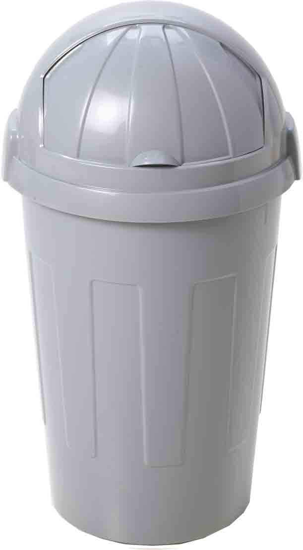 Whatmore 50 Litre Silver Plastic Bullet Kitchen Waste Bin Wham