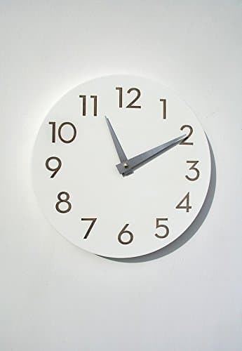Modern Wall Clock by Uncommon Handmade (White)