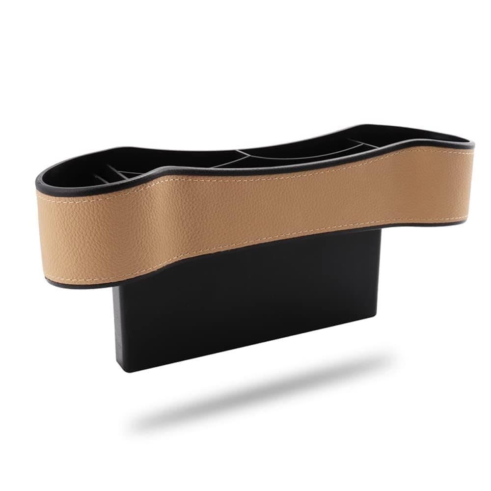 Car Console Side Bag Leather Seat Bag Storage Box Seat Gap Coin Box Cup Holder, Car Storage Box Seat Gap Slit Interior Modified Car